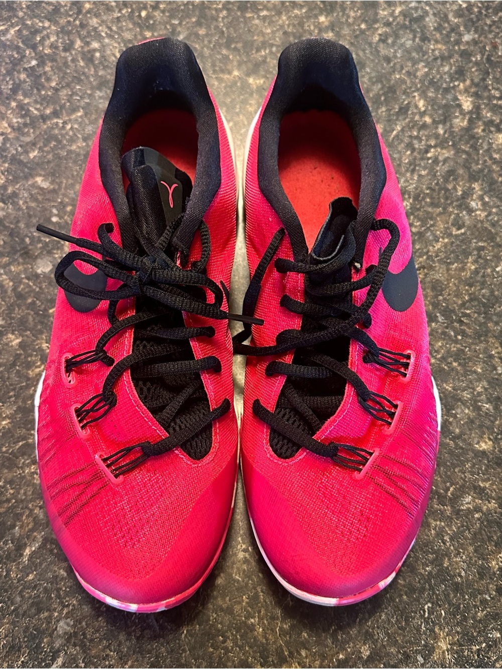 Nike Men's Hot Pink and Black Athletic Running Shoes